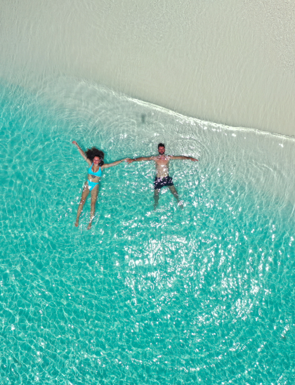Overwater villas in the Maldives